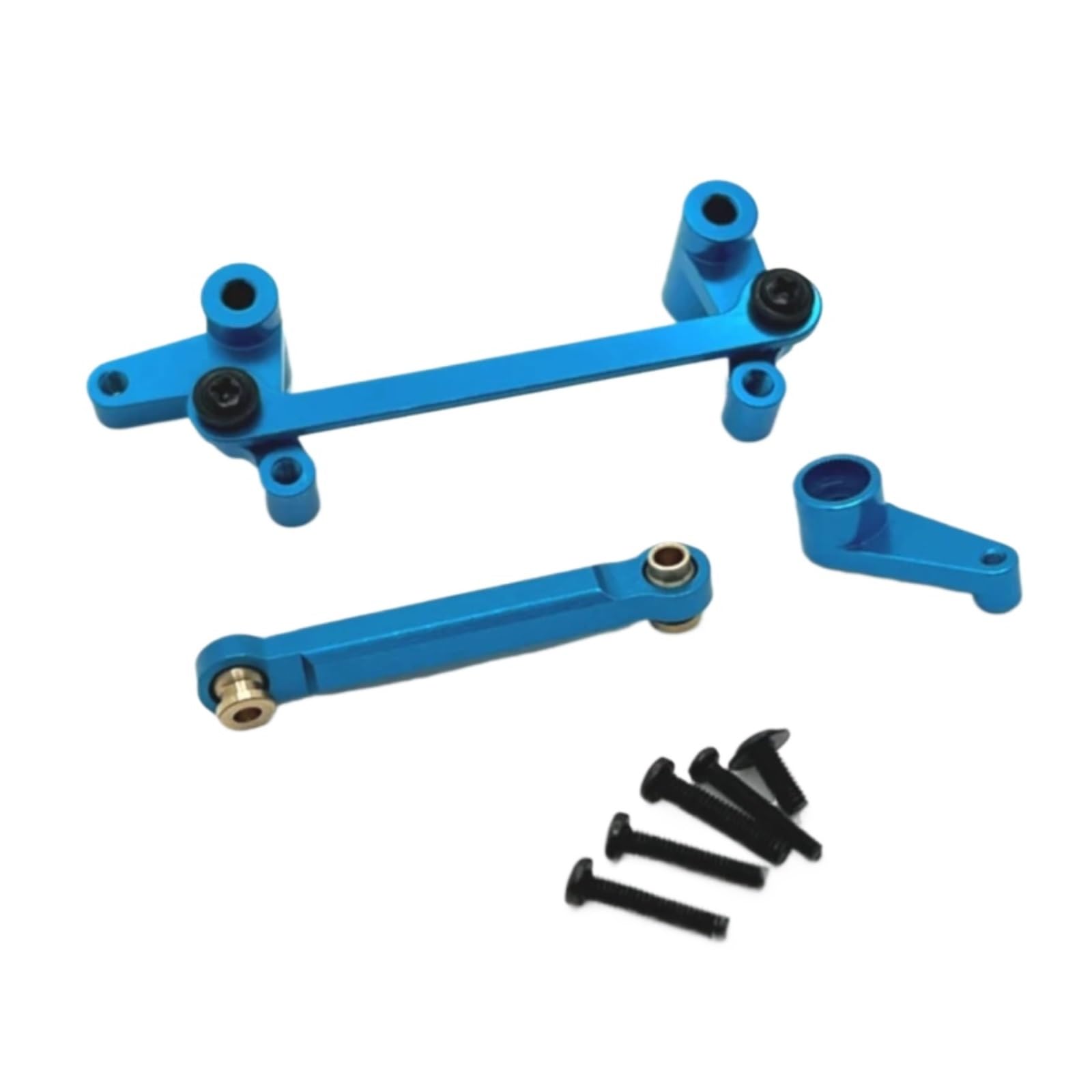 TOQPCZA Für Wltoys Für 144016 144018 1/14 Metall Lenkung Servo Arm Servo Link Rod Set Fernbedienung Auto Upgrade Teile Zubehör RC Autoteile(Blue) von TOQPCZA