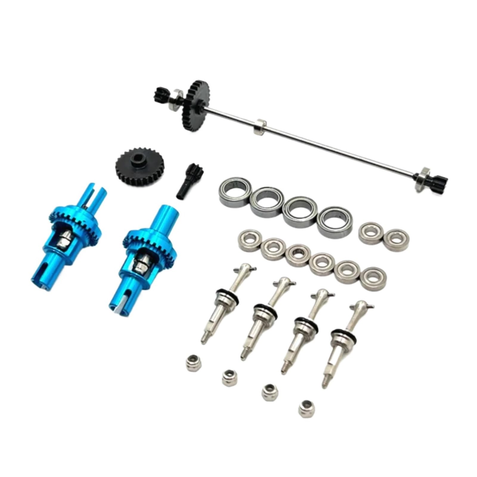 TOQPCZA Für Wltoys Für K969 K979 K989 K999 P929 284131 284010 1/28 Metall Antriebswelle Antriebsrad Differential Lager Set RC Auto Upgrades Teile RC Autoteile(Blue) von TOQPCZA