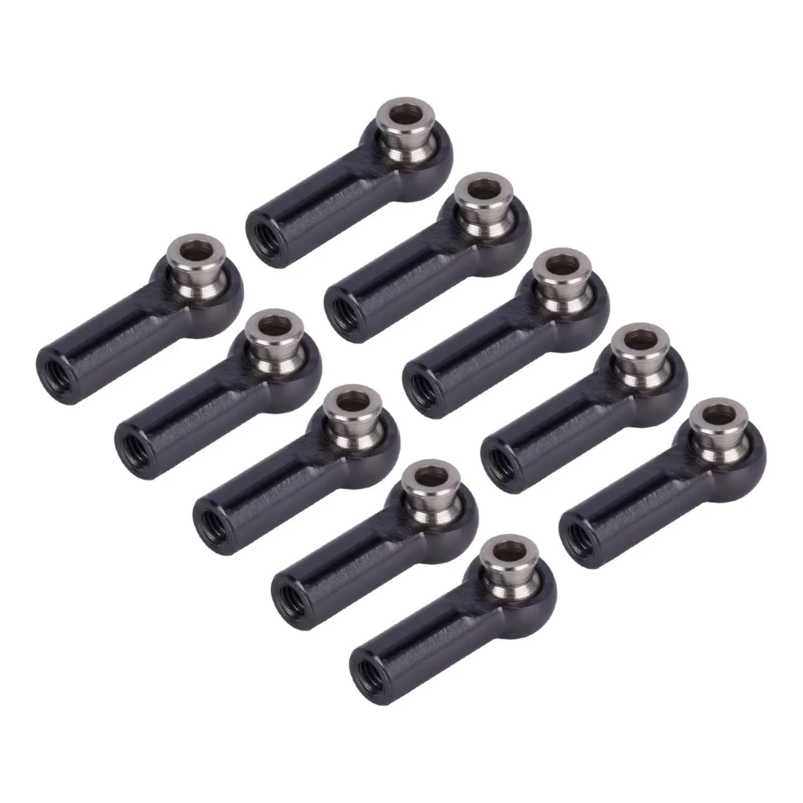 TOQPCZA RC Autoteile Für Axial Für SCX10 Für TRX4 D90 Für Tamiya 1/10 RC Crawler Upgrade Teile 10Pcs Metall M4 Link Spurstangenköpfe Kugelgelenk CW Gewinde(Black) von TOQPCZA