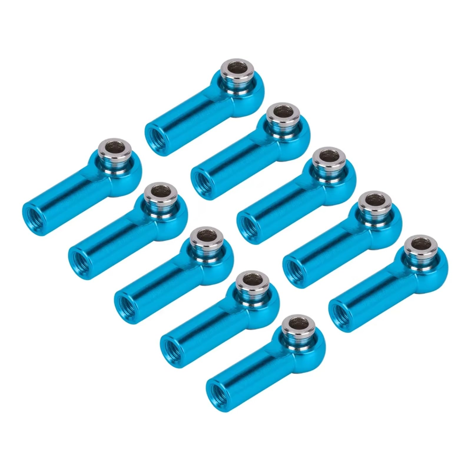 TOQPCZA RC Autoteile Für Axial Für SCX10 Für TRX4 D90 Für Tamiya 1/10 RC Crawler Upgrade Teile 10Pcs Metall M4 Link Spurstangenköpfe Kugelgelenk CW Gewinde(Blue) von TOQPCZA