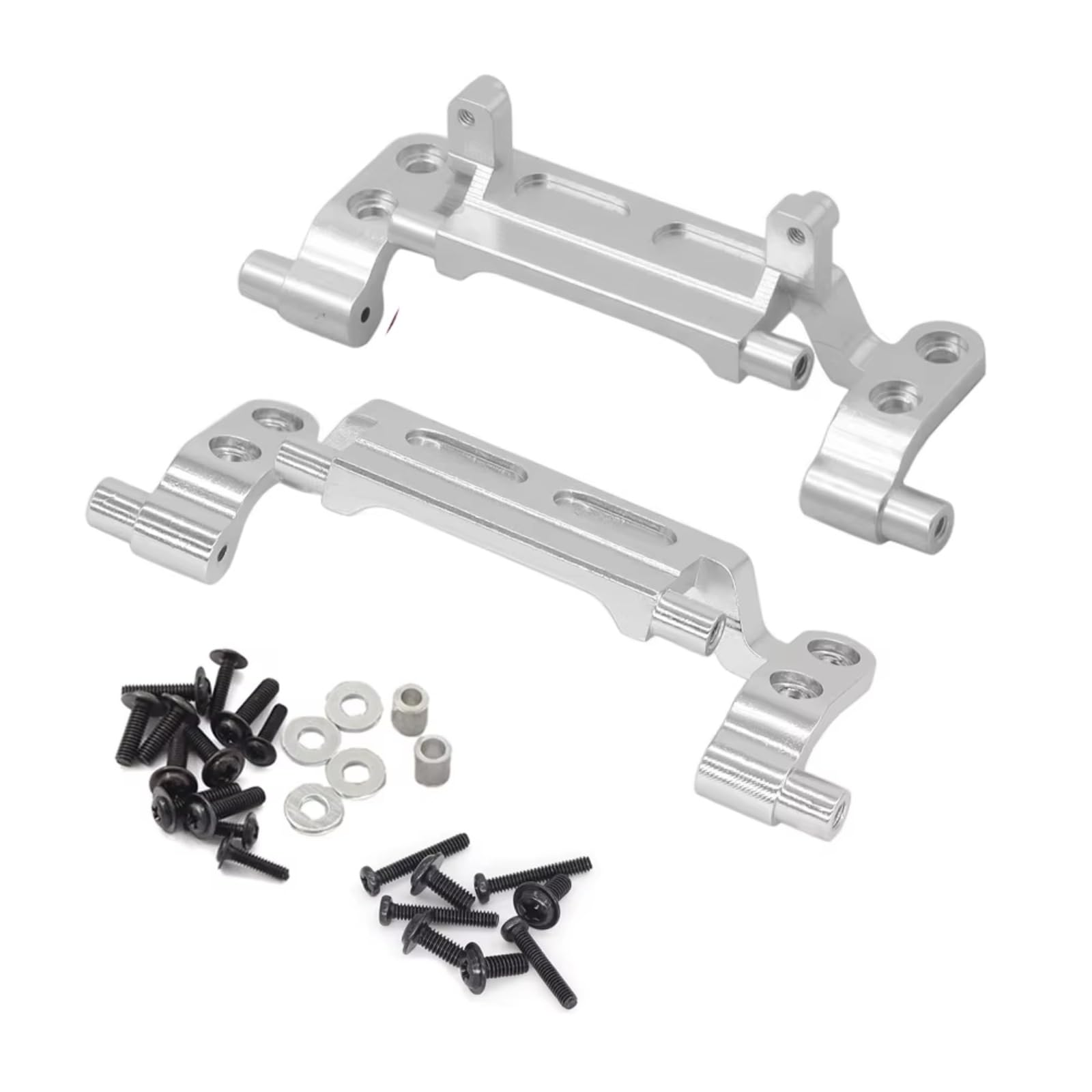 TOQPCZA RC Autoteile Für MN168 Für New99S Für MN78 1/12 RC Auto-Tuning-Teile Metall-Vorder-/Hinterachse Spurstange Für Sitz Spurstangenhalterung Zugstangenbasis Für Sitz(Silver) von TOQPCZA