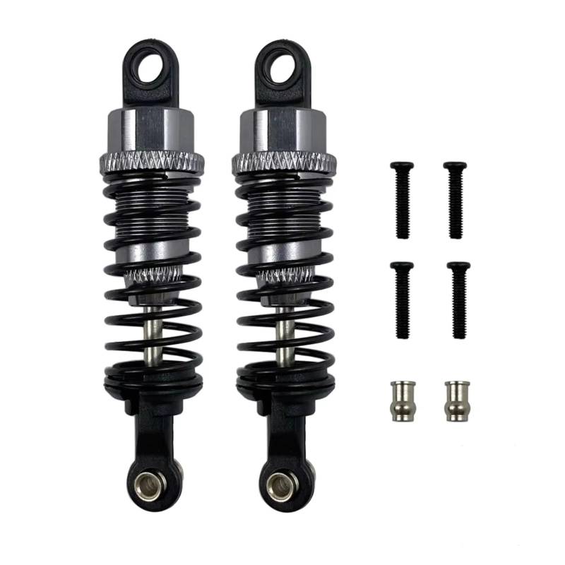 TOQPCZA RC Autoteile Für Wltoys Für A959 Für A969 Für A979 Für K929 1/18 Rc Auto Fernbedienung 2 PCS Metall Stoßdämpfer Upgrade Teile(Titanium) von TOQPCZA