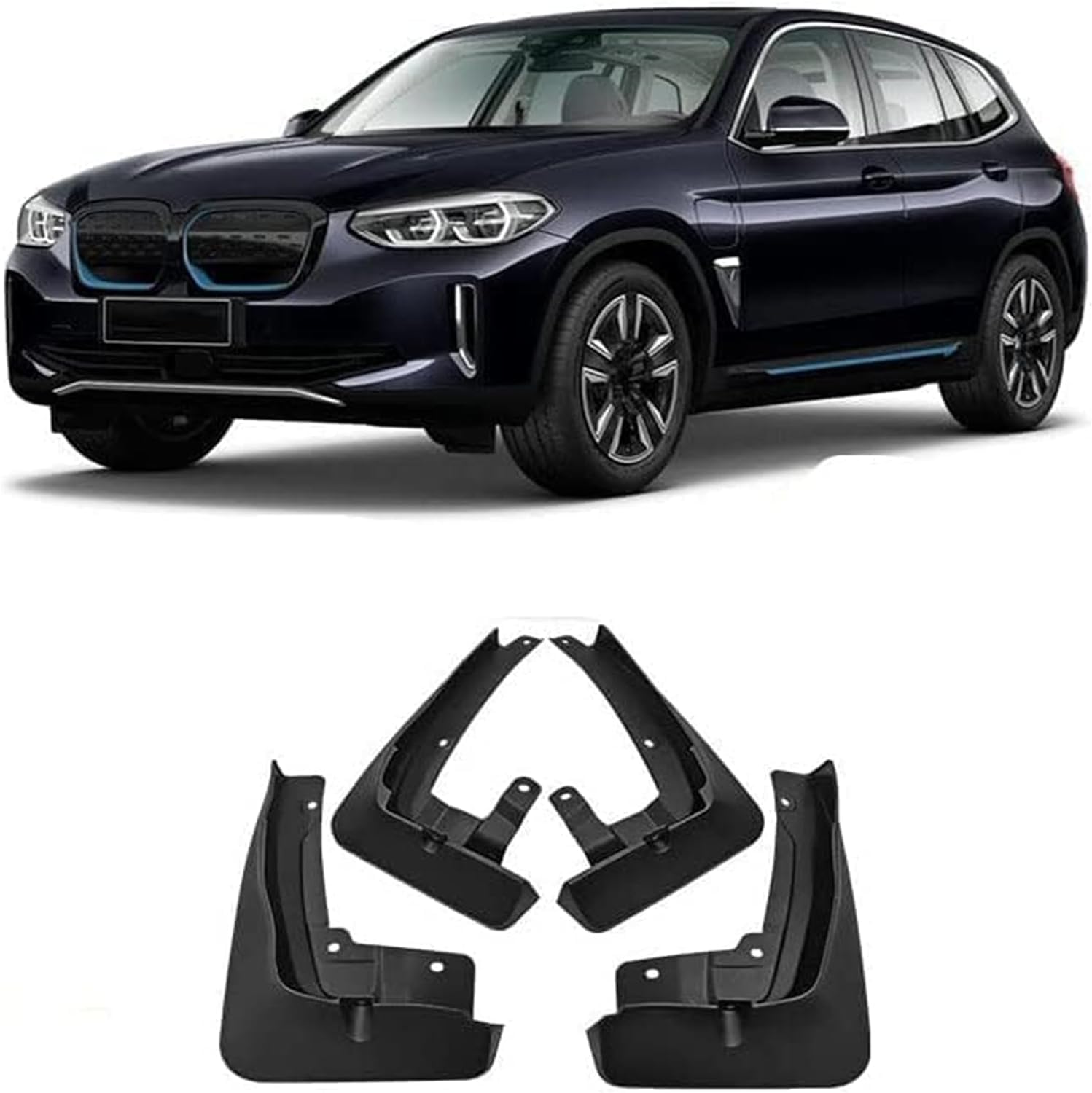 4Pcs Auto-Kotflügel für BMW iX3 2021-2022, Auto-Front- und Heck-Spritzschutz, Auto-Außenschutz von TORTES