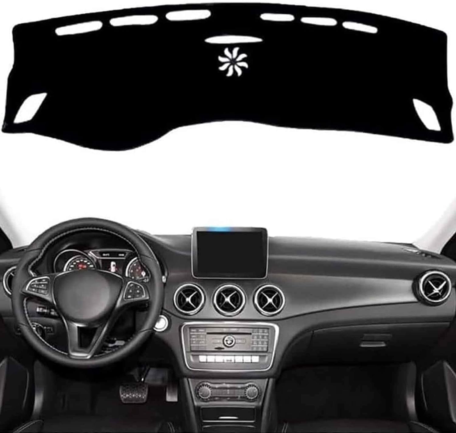 Auto Mitte Konsole Armaturenbrett Abdeckung Matte für Benz GLA X156 2014 2015 2016 2017 2018 2019, Anti-Rutsch-Automobil-Interieur-Zubehör von TORTES
