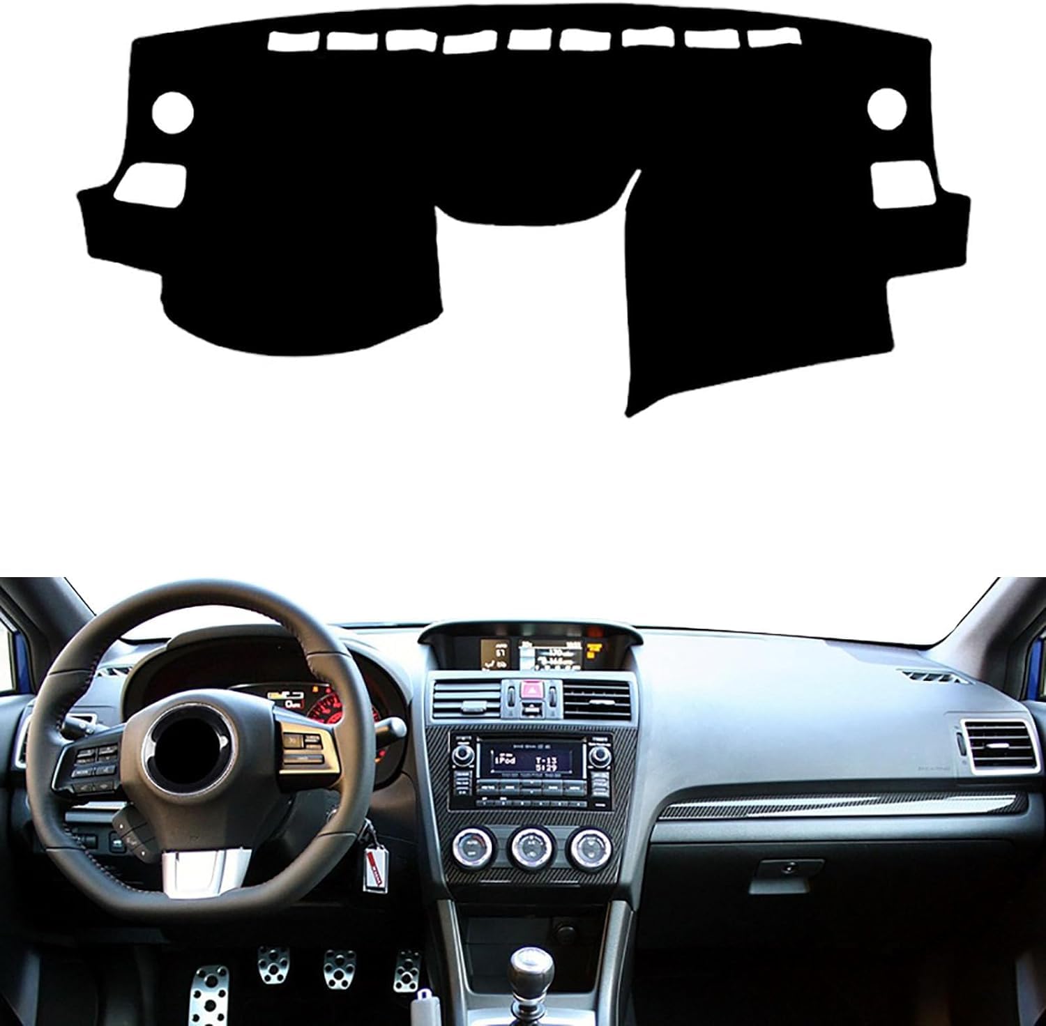 Auto Mitte Konsole Armaturenbrett Abdeckung Matte für Subaru WRX WRX STI 2015-2020 2021, Anti-Rutsch-Automobil-Interieur-Zubehör von TORTES