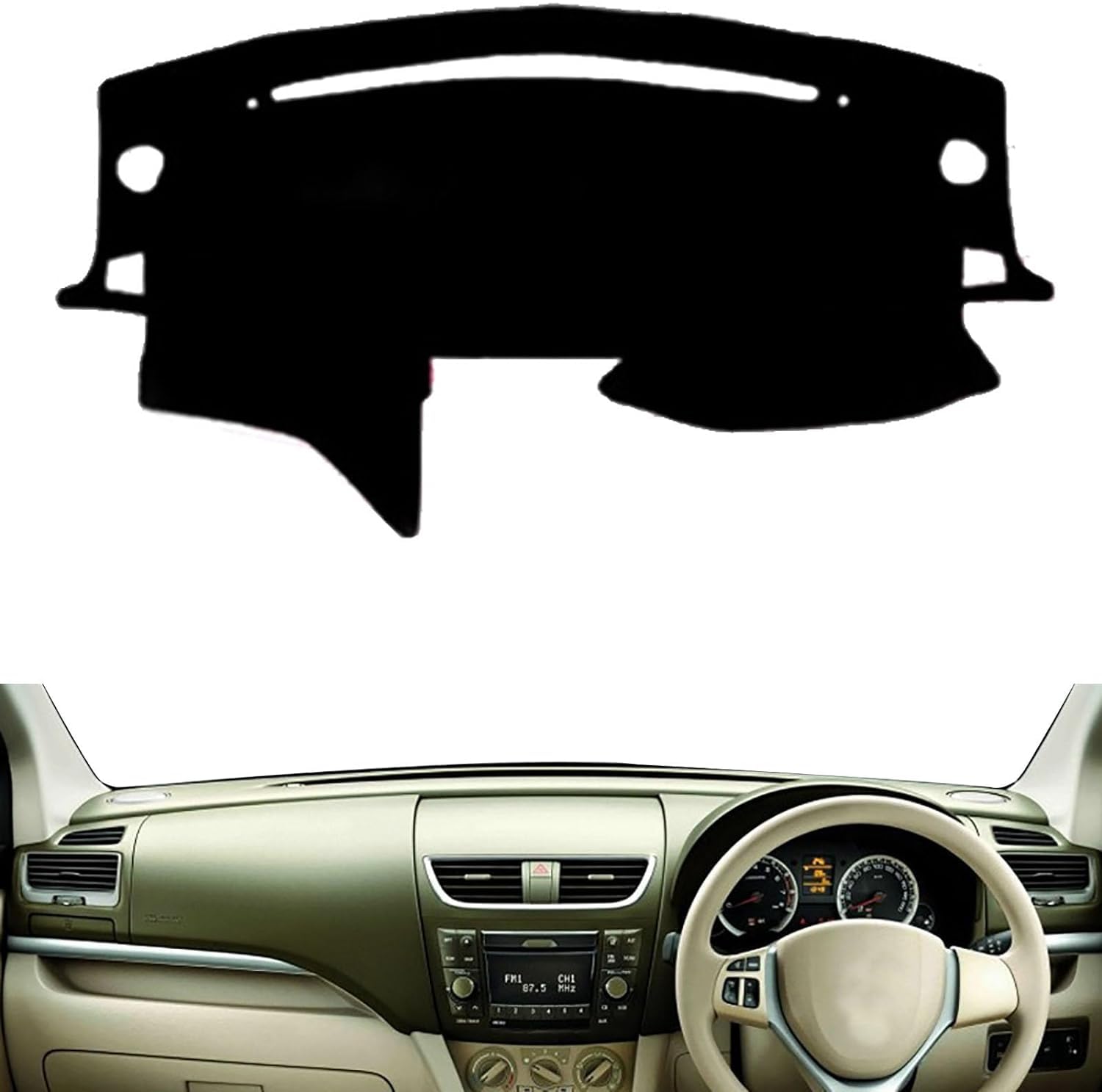 Auto Mitte Konsole Armaturenbrett Abdeckung Matte für Suzuki Ertiga 2012-2015 2016 2017, Anti-Rutsch-Automobil-Interieur-Zubehör von TORTES