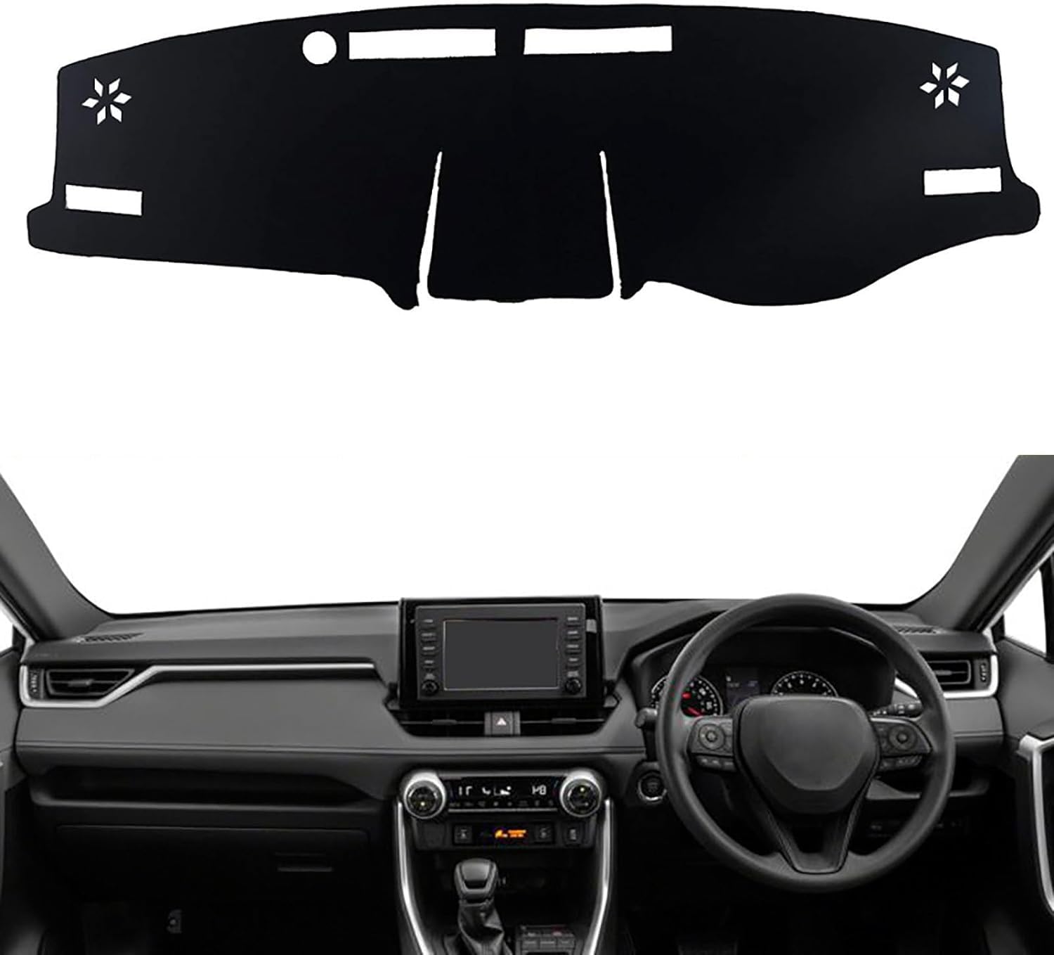 Auto Mitte Konsole Armaturenbrett Abdeckung Matte für Toyota RAV4 2019 2020, Anti-Rutsch-Automobil-Interieur-Zubehör von TORTES
