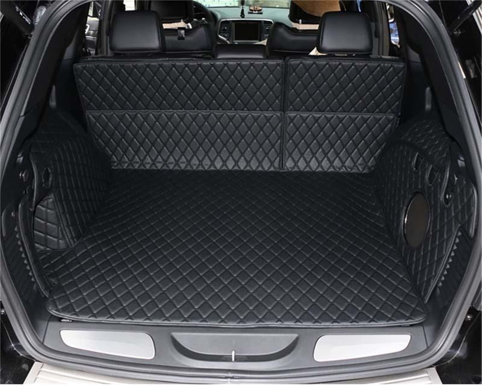 Kofferraummatten Kofferraummatten Leder Kofferraummatte Cargo Liner Zubehör Für Jeep Für Grand Cherokee Wk2 2011 2012 2013 2014 2015-2021 Kofferraumwanne (Farbe : 2) von TORTES