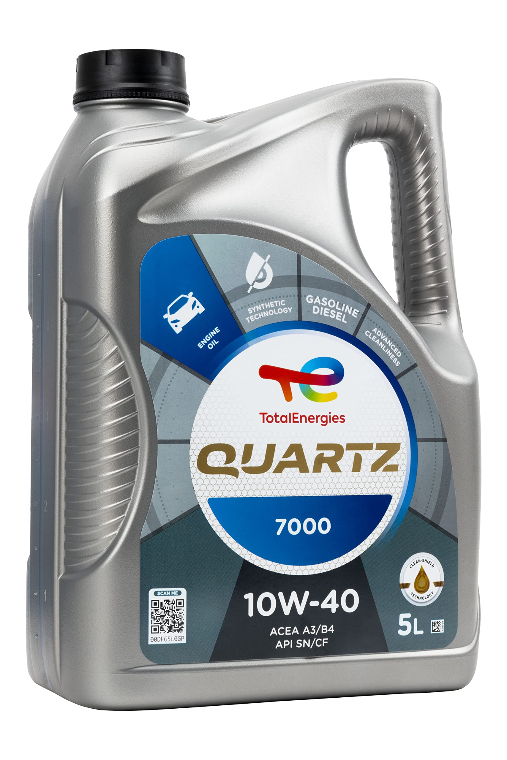 Total Quartz 7000 10W-40 5 Liter Motoröl von Total