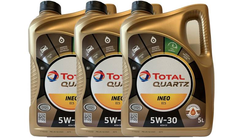 3x MOTORÖL TOTAL QUARTZ INEO ECS 5W-30 5L von TOTAL_bundle