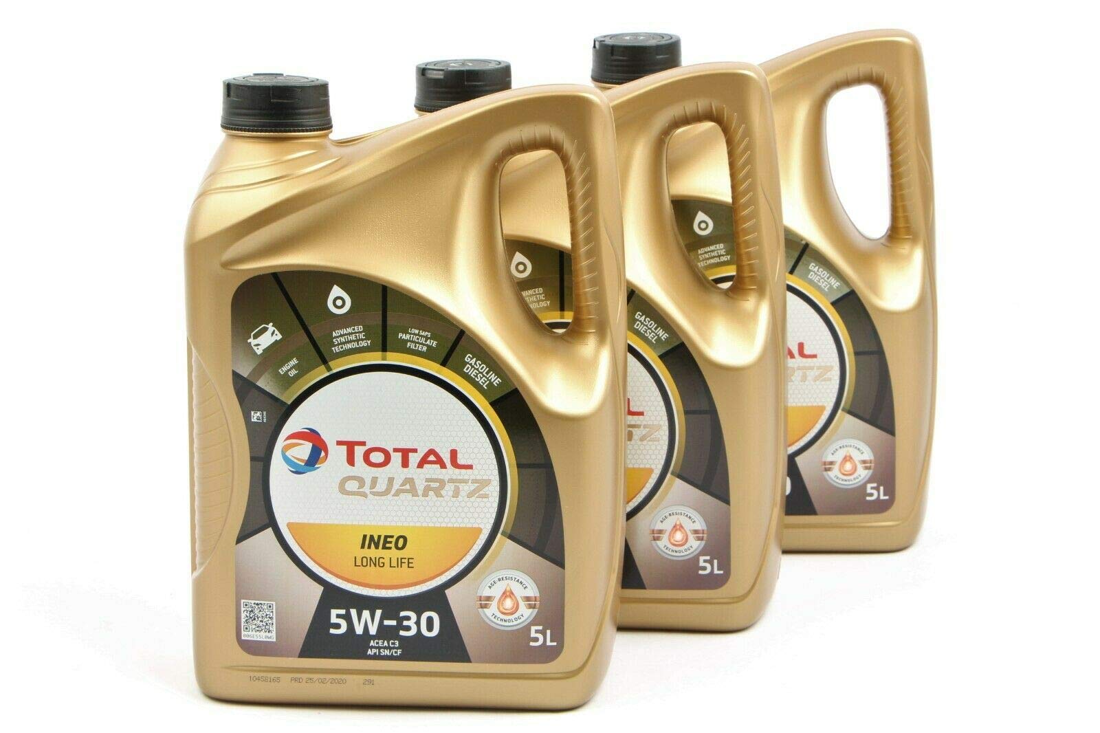 3x MOTORÖL TOTAL QUARTZ INEO LONG LIFE 5W-30 5L von TOTAL_bundle