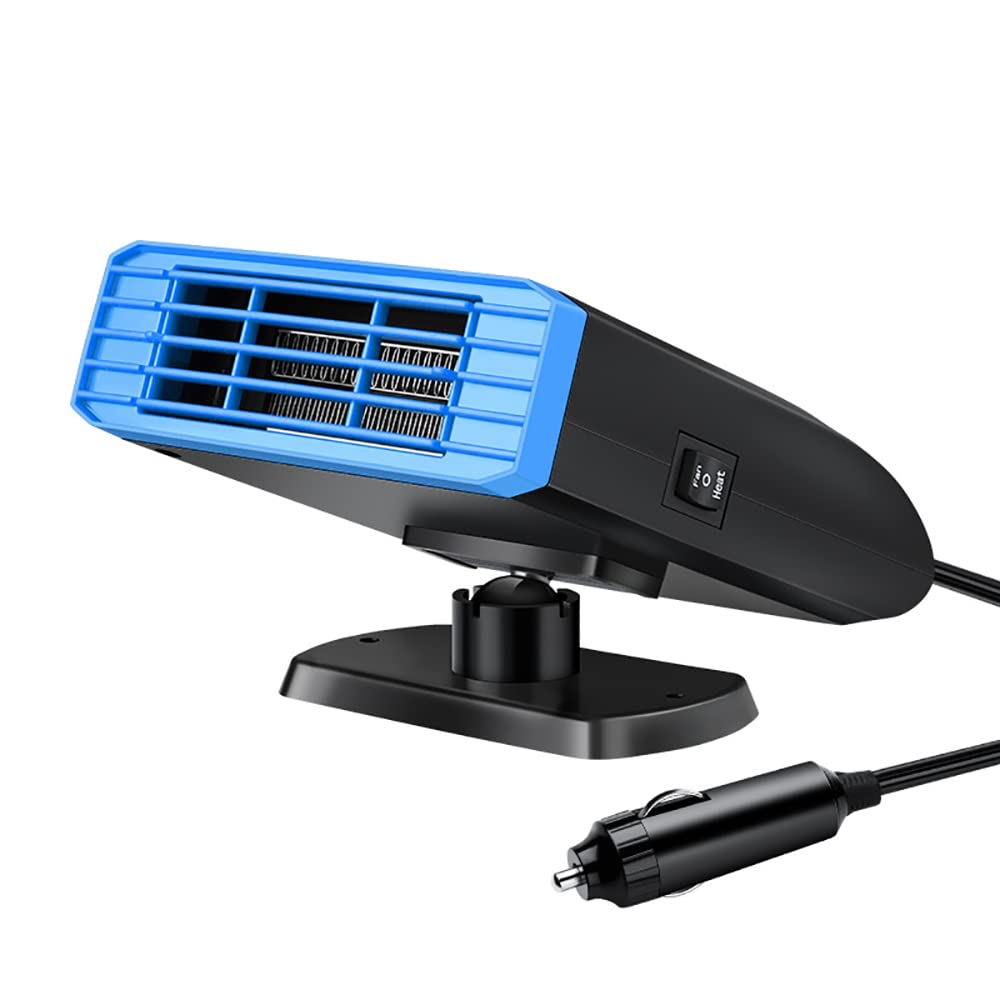 Auto Heizung Enteiser, TOTMOX 12V 150W 10A 2-in-1 Auto Heizung, tragbare Kühlgebläse Windschutzscheibe Enteiser 360 ° drehbar - Blau von TOTMOX