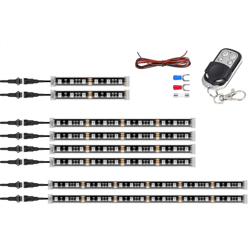 TOTMOX 12V 5050SMD LED Motorrad Neon Streifen Lampe unter den Leuchten mit Fernbedienung RGB Universal Motorrad Dekorative Lichtleiste von TOTMOX