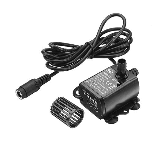 TOTMOX DC12V 10W Ultra Leise Konstanter Durchfluss Mini Brushless Wasserpumpe, QR50H 400L/H IP68 Wasserdichte Tauchwasserpumpe für Brunnen Wasserspender Auto Zyklus System von TOTMOX