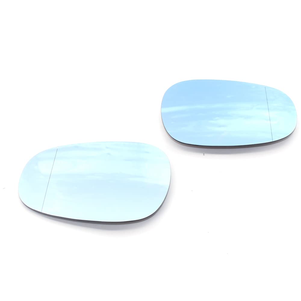 TOTMOX Links/Rechts Autotür Spiegelglas Seitenspiegel Blau/Weiß Getöntes Glas 51167252893, 51167252894 Für BMVV E82 E88 1er E90 E91 E92 E93 LCI 3er von TOTMOX