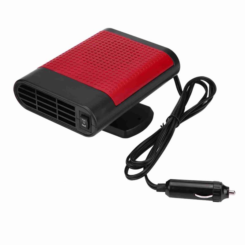 TOUISEDGI 12V Car Portable Electric Window Heater Heating Dryer Windshield Fan Defroster Demister Ergonomic Handheld Brushless Motor Energy Efficient 360 Degree (Black Red) von TOUISEDGI