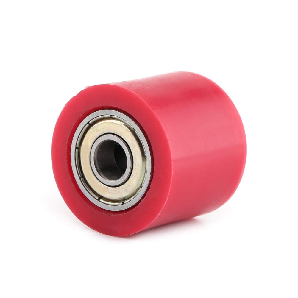 TOUISEDGI 8mm 10mm Drive Chain Pulley Roller Slider Tensioner Wheel Guide Street Bike Motorcycle ATV Red Orange Blue Green Heavy Duty Metal Plastic Inner Diameter 1.26'' x 1.1'' (Red 10MM) von TOUISEDGI