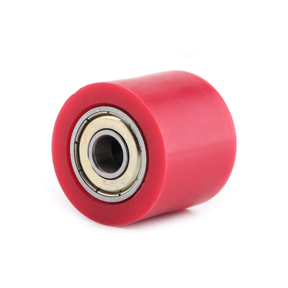 TOUISEDGI 8mm 10mm Drive Chain Pulley Roller Slider Tensioner Wheel Guide Street Bike Motorcycle ATV Red Orange Blue Green Heavy Duty Metal Plastic Inner Diameter 1.26'' x 1.1'' (Red 8mm) von TOUISEDGI