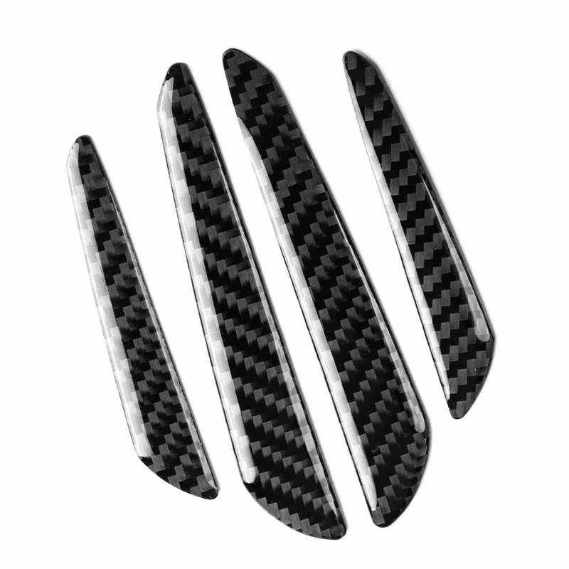 TOUISEDGI Carbon Fiber Door Edge Guard Bumper Protector Strips Trim Cover Car Universal Glossy 4Pcs von TOUISEDGI