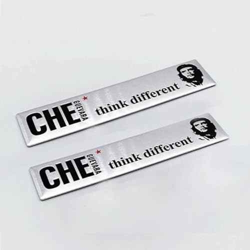 TOUOT 2pcs Metal 3D -Auto -Styling Che Guevara Denke verschiedene Stammes Stammes Emblem Badge Car Body Sticker Aufkleber Aufkleber Universal Car Accessoires (Farbname : Silber) von TOUOT