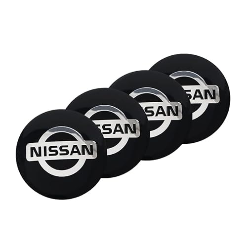 TOUOT Der 4-teilige Auto-Rad-Center-Hub-Hub-Logo-Aufkleber ist for die Dekorationen for Auto-Hub-Aufkleber verschiedener Nissan-Modelle anwendbar (Farbname : for Nissan black) von TOUOT