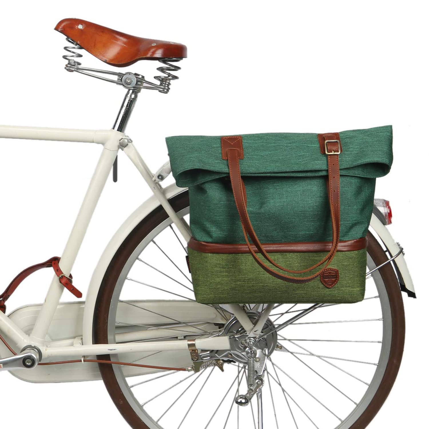 TOURBON Isolierte Fahrradtasche, Fahrradtasche, Einkaufstasche, Grün von TOURBON