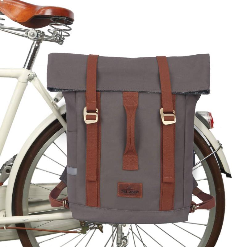 TOURBON wasserdichte Laptop-Tasche aus Segeltuch für Fahrrad und Kuriertasche von TOURBON