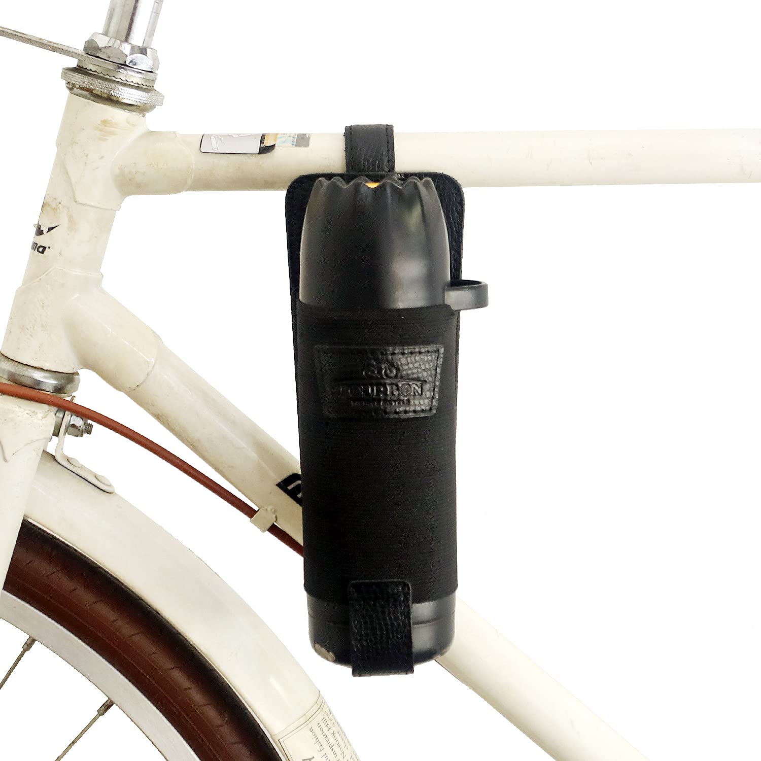 Tourbon Fahrradflaschen-Tasche aus echtem Leder und Neopren von TOURBON