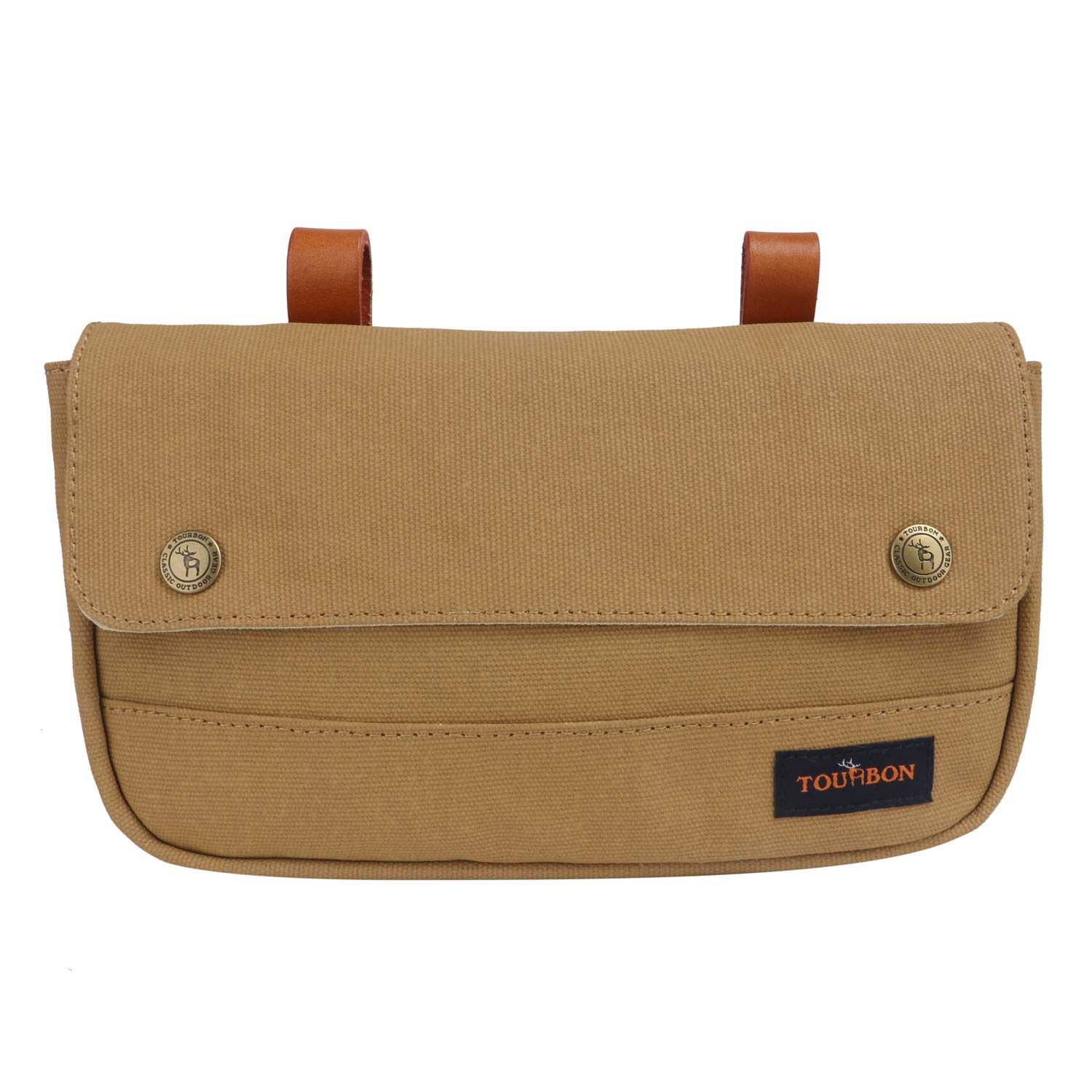 Tourbon Fahrradlenkertasche vorne, Damen Baby - Jungen Herren, TB193CA-01, Khaki Grau, 50.79" x 8.27" x 1.18" von TOURBON