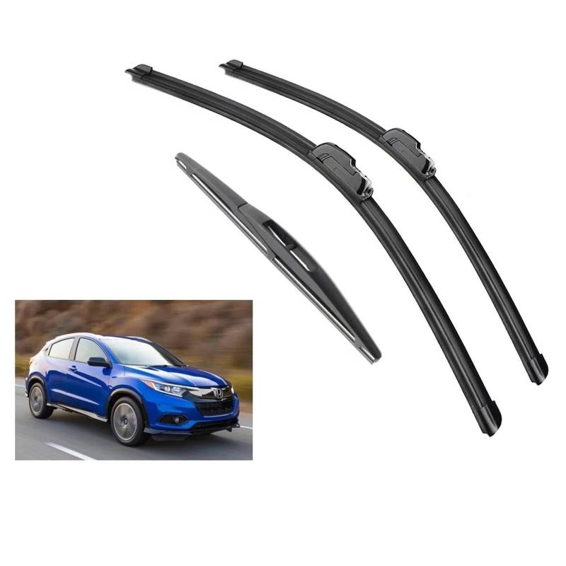 Auto Für Honda HR-V Vezel 2013 2014 2015 2016 2017 2018 2019 Vorne Hinten Wischer Klingen Pinsel Cutter Zubehör J Haken Scheibenwischer von TOYOCC