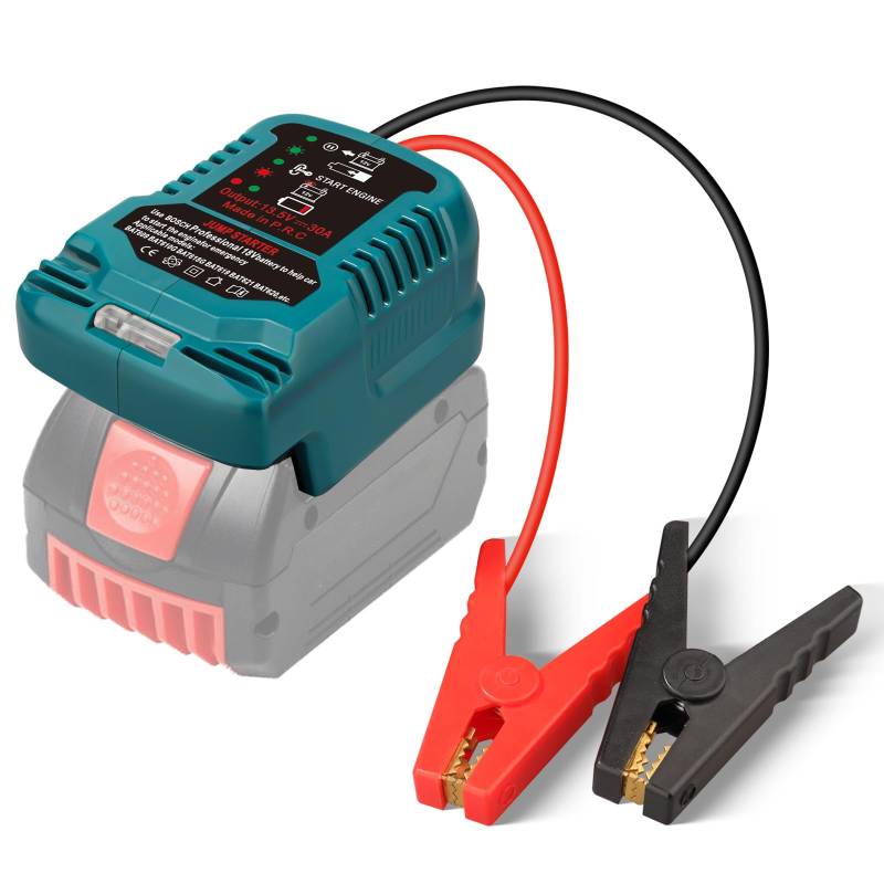 TPDL Starthilfe Powerbank für Bosch Professional 18V System GBA Akku, Batterie Jump Starter mit Starthilfekabel kompatibel mit Bosch 18V GBA Akku auf für 12V Fahrzeuge von TPDL