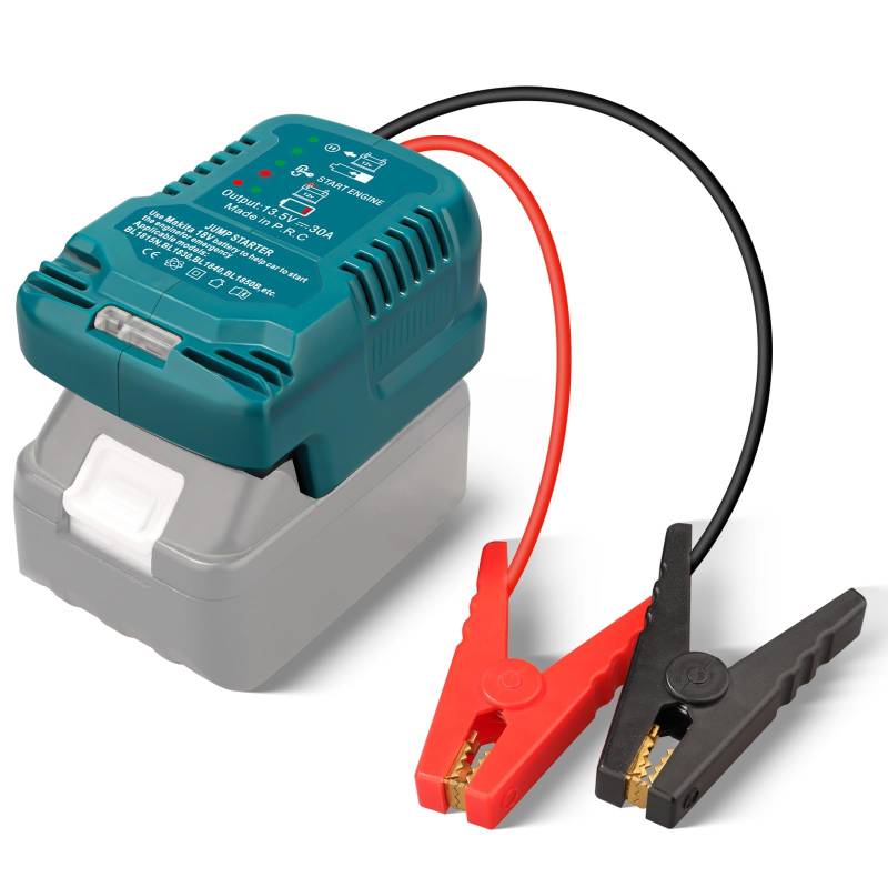 TPDL Starthilfe Powerbank für Makita 18V Akku, Batterie Jump Starter mit Starthilfekabel 12V Tragbarer Batterie Booster Adapter,Auto Safe Batteriestarter für BL1860 BL1840 BL1830 von TPDL