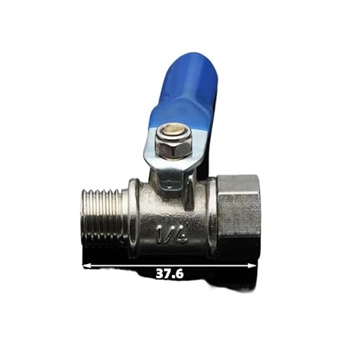 1/4" Female Male Thread Brass Shut Off Ball Valve Pipe Fitting Coupler Connector Adapter(Female To Female) von TPQZQAUEC