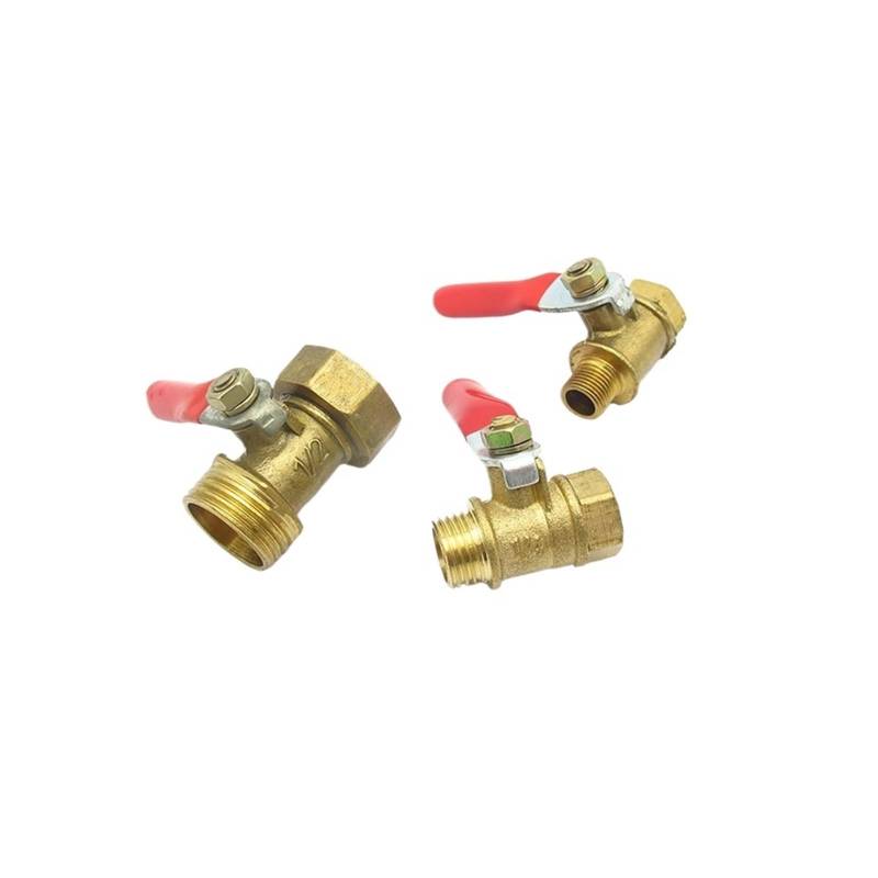 1/8" 1/4" 3/8" 1/2" Female To Male Thread Two Way Brass Pneumatic Shut Off Ball Valve Pipe Fitting Connector Coupler Adapter(1/2") von TPQZQAUEC