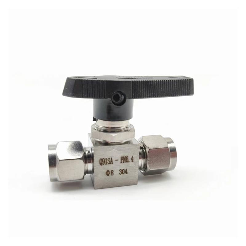 304 Stainless Steel 1/8" 1/4" 3/8" 1/2" 3/4" Double Ferrule Tube Pipe Fitting High Pressure Ball Valve(1/4") von TPQZQAUEC