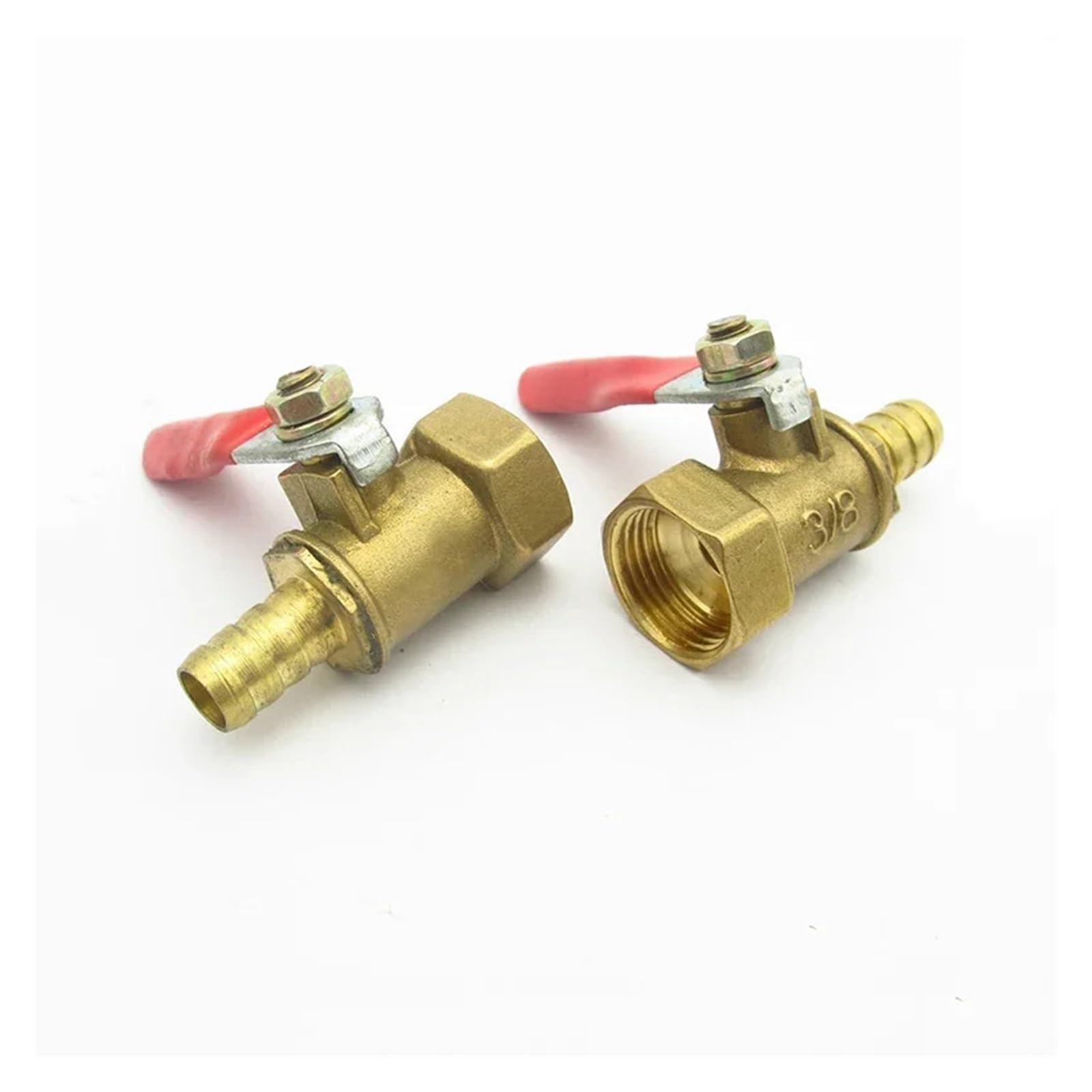 6mm 8mm 10mm Hose Barb x 1/8" 1/4" 3/8" 1/2" Female Thread Two Way Brass Pneumatic Shut Off Ball Valve Pipe Fitting(1/2",BSP TO HOSE BARB_10MM HOSE BARB) von TPQZQAUEC