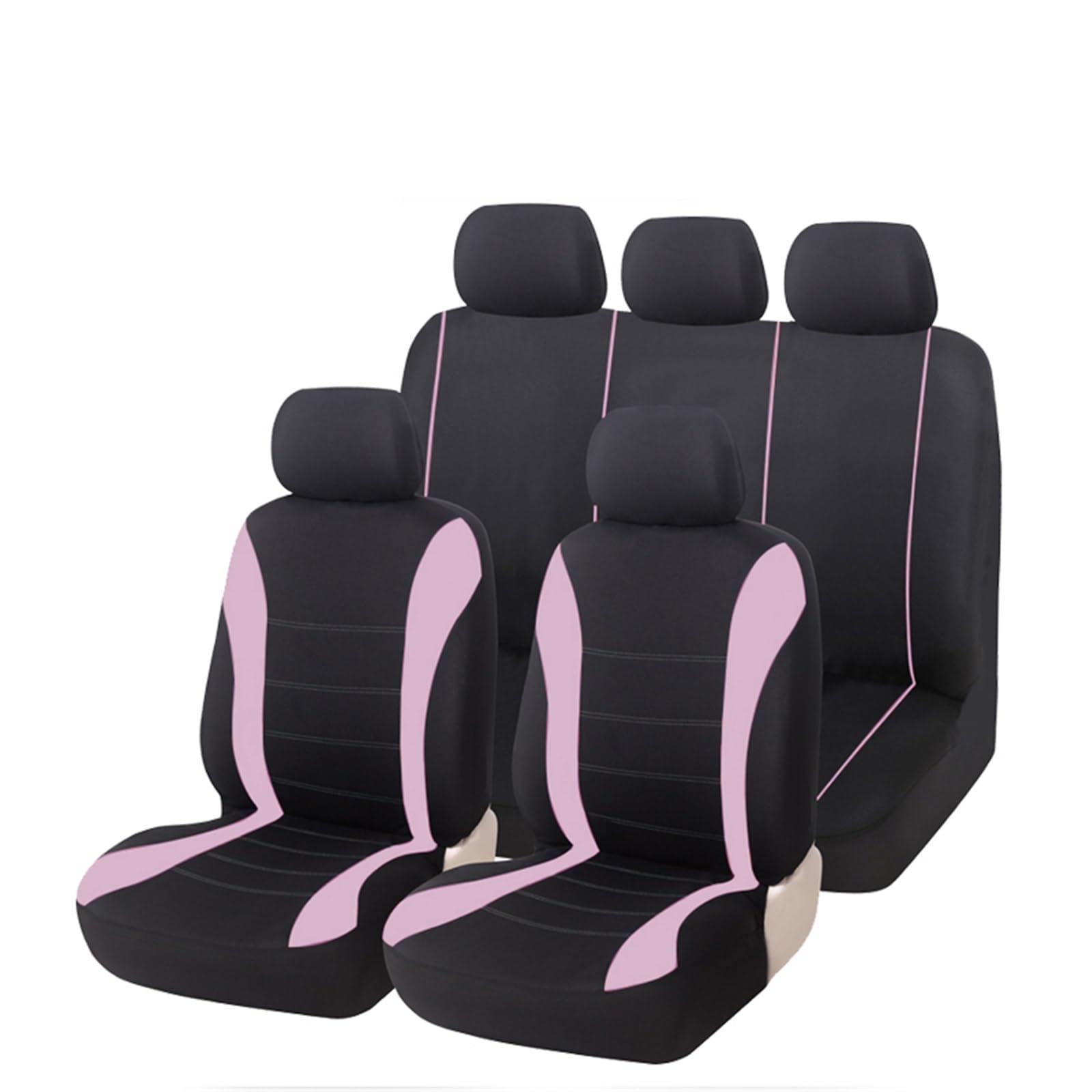 Auto-Schonbezug Für Skoda Für Fabia Universal Auto Vorne/Hinten Sitzbezug Protektoren Set Airbag Kompatibel Autositzbezug(PINK) von TPSOBRU