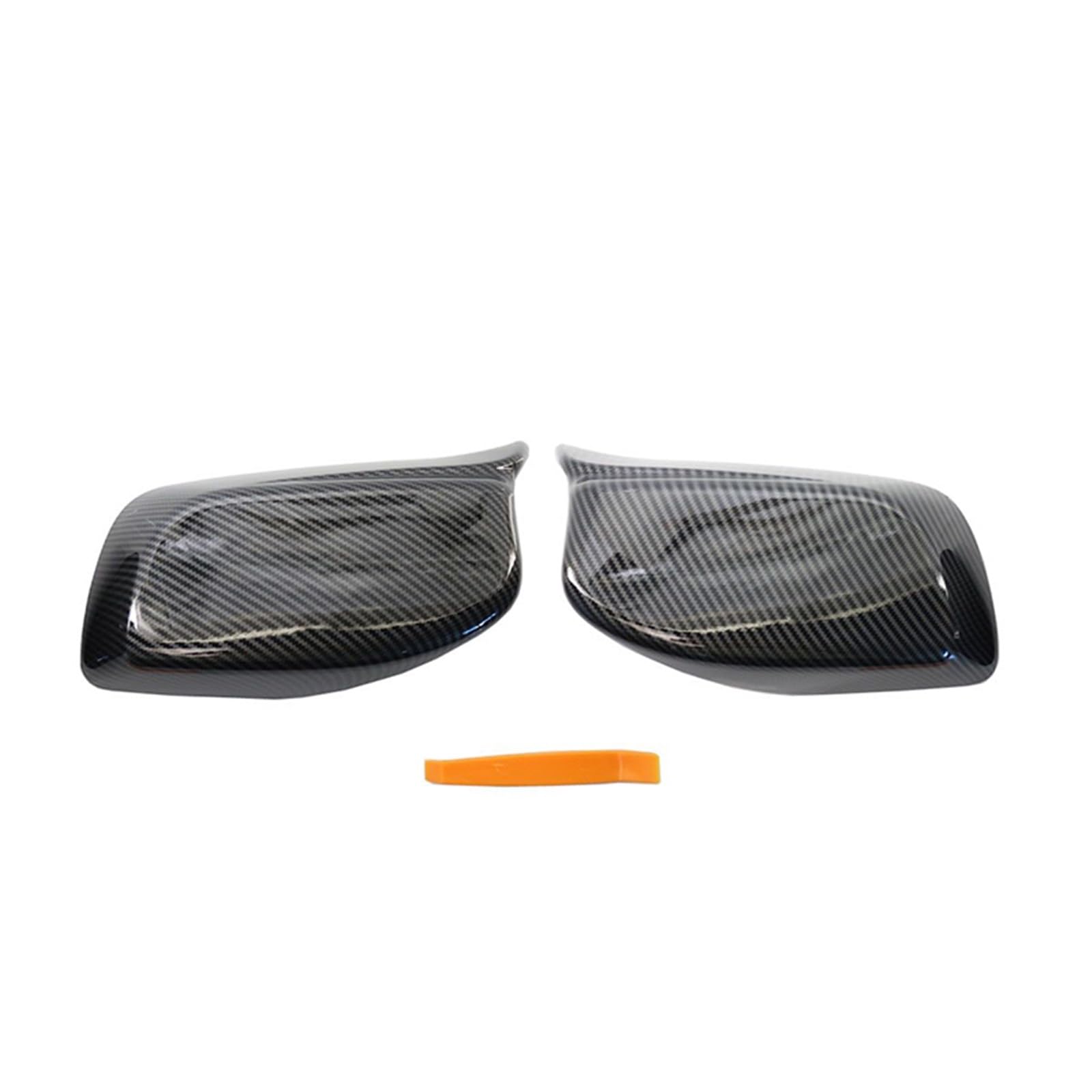 Auto Spiegelkappen Für 5 Series E60 E61 E63 E64 2004–2008 520i 525i 528i 528xi 530i Carbon-Look, Schwarze Rückspiegel-Abdeckkappen Abdeckungen Seitenspiegel(Carbon) von TPSOBRU