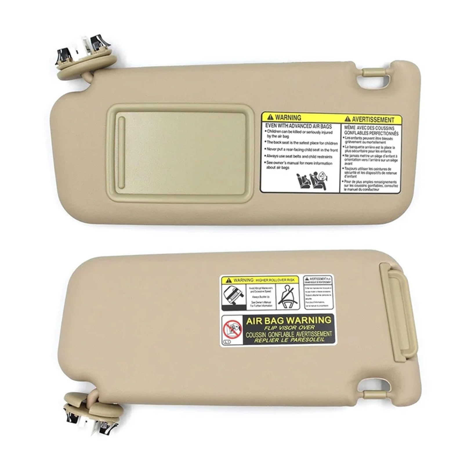 Car Inside Sonnenblende Für Toyota Für RAV4 2006-2013 74320-42501-B2 74320-42501-A1 Fahrer Grau Beige Auto Links Rechts Ersetzen Sonnenblende Block Schatten Vorderseite Sonnenblende(Beige A Pair) von TPSOBRU