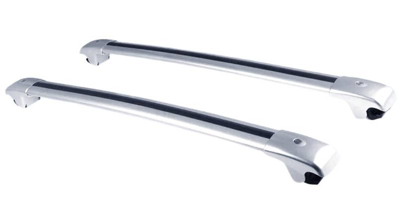 Dachgepäckträger 2PCS Für Toyota Für Land Für Cruiser LC300 J300 2021-2023 Dach Schiene Rack Riegel Kreuz Bars Abschließbare Aluminium Legierung Autos Dachträger(Silber) von TPSOBRU