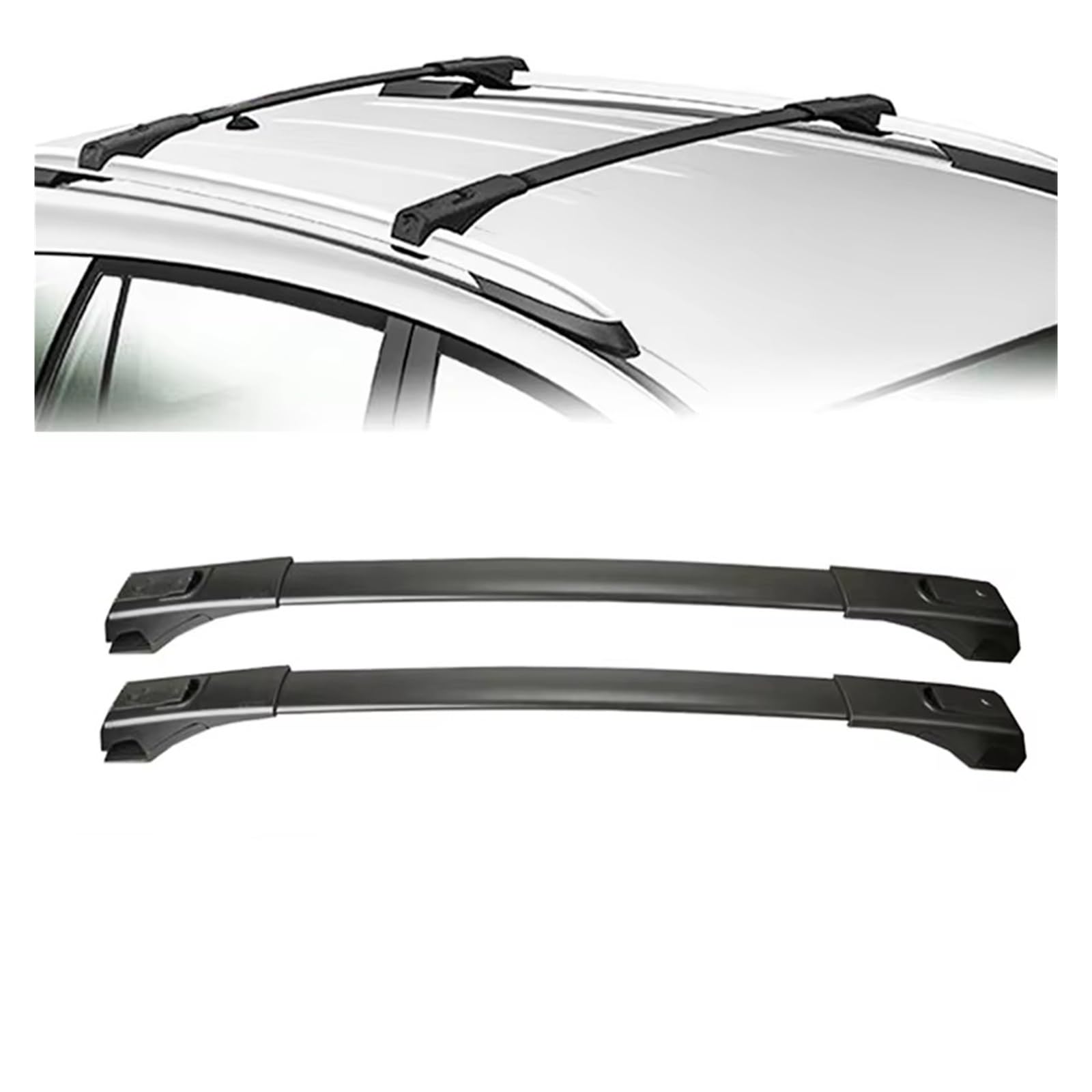 Dachgepäckträger Für Toyota Für RAV4 2013-2018 Dach Rack Kreuz Bar Reisen Dach Top Gepäck Träger Rack Fahrrad Lagerung Halter 45 KG Last Autos Dachträger von TPSOBRU