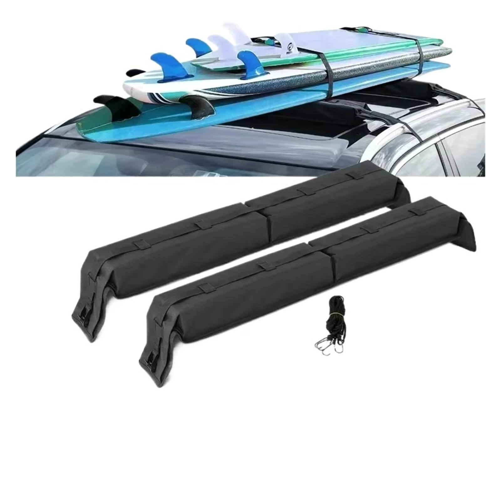 Dachgepäckträger Universal Auto Dach Gepäck Weiche Rack Pads Für Kanu/Snowboard/Windsurfen Auto Surfbrett Racks Zubehör Autos Dachträger von TPSOBRU