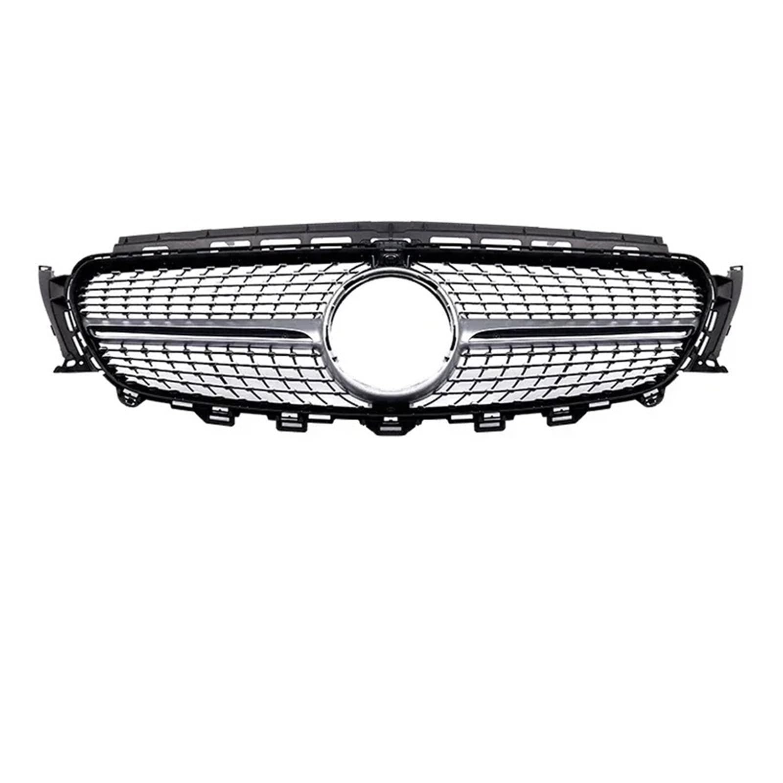 Frontgrills Für Benz E-Klasse W213 2015+ E200 E300 E250 Nierengrill Mit Kameraloch GT Diamond Style Auto Fronthaubengrill Front Bumper Grille(15-19 Black) von TPSOBRU