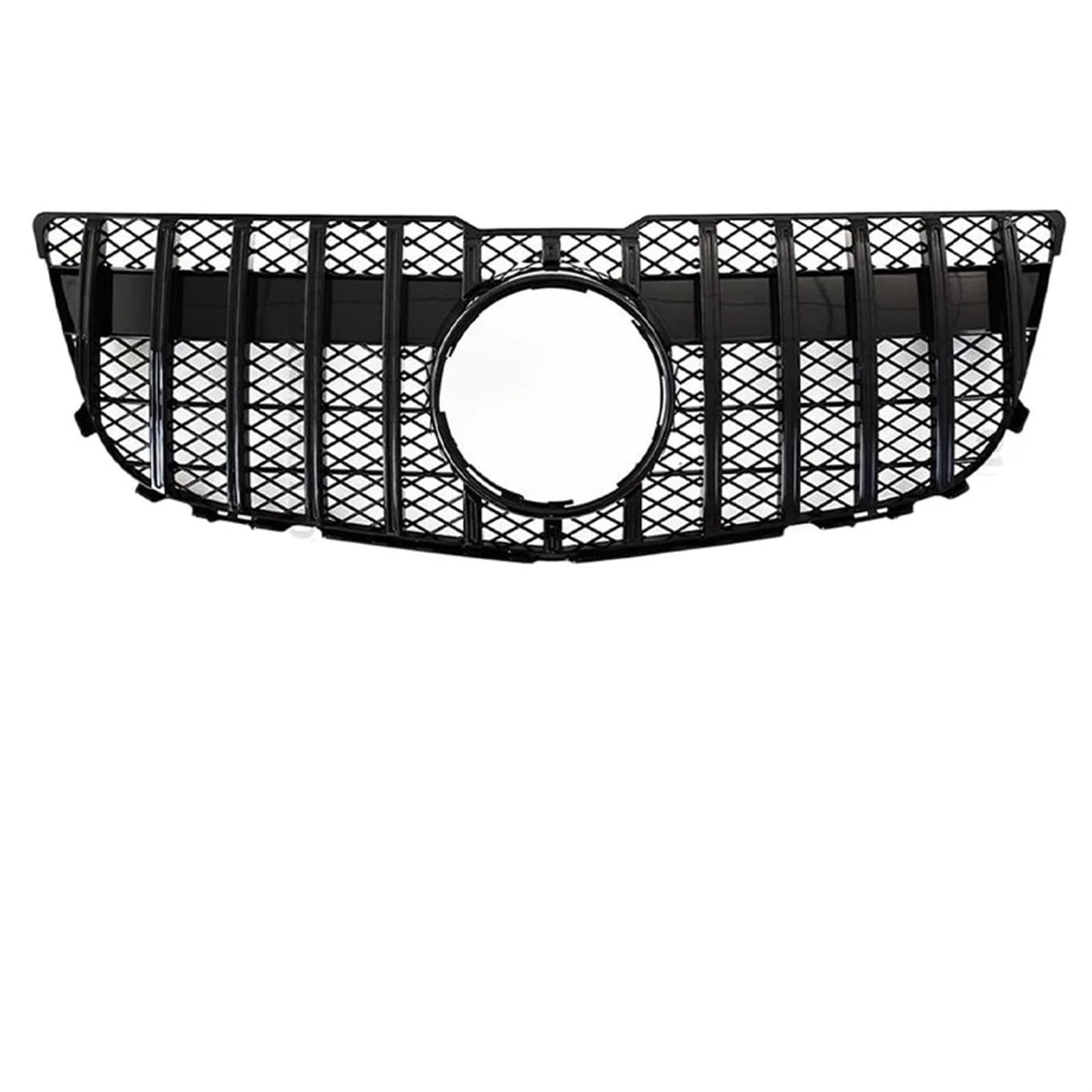 Frontgrills Für Benz Für GLK Klasse X204 2013 2014 2015 Auto Stoßstange Haube Mesh Front Grill Oberen Racing Schwarz/Silber Grille Front Bumper Grille(GT Black) von TPSOBRU