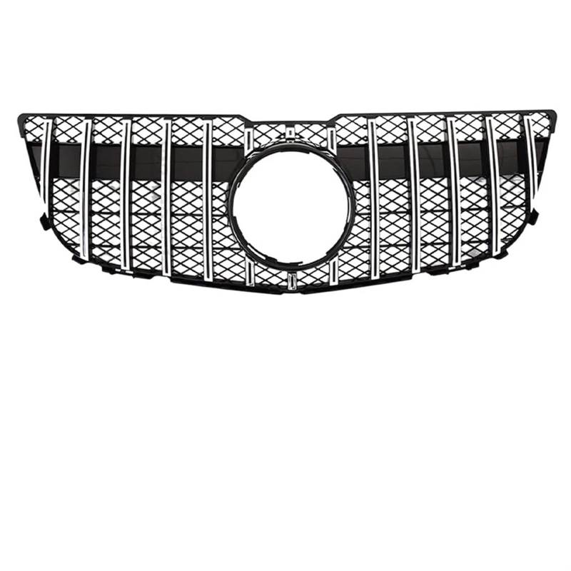 Frontgrills Für Benz Für GLK Klasse X204 2013 2014 2015 Auto Stoßstange Haube Mesh Front Grill Oberen Racing Schwarz/Silber Grille Front Bumper Grille(GT Silver) von TPSOBRU