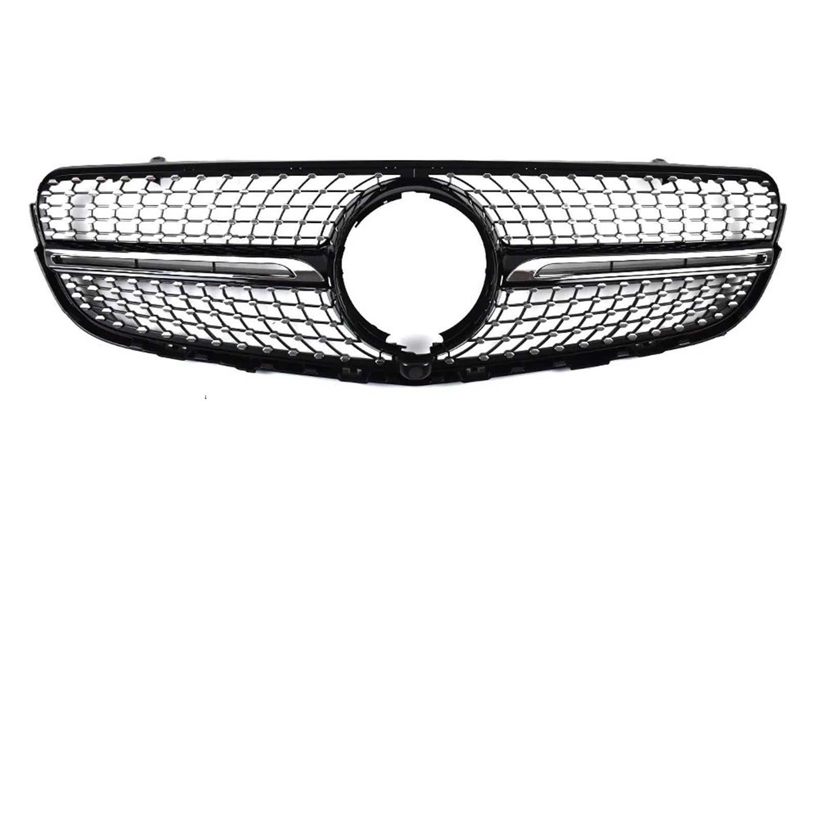 Frontgrills Für Benz GLC X253 2015-2018 Außenteil-Tuning Mittelgitter GT Diamond Style Fronteinlassgitter Racing Stoßstangengrill Front Bumper Grille(Diamond Black) von TPSOBRU