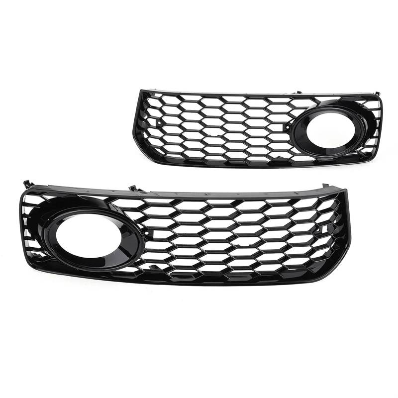 Frontgrills Für Für A5 S-Linie S5 B8 RS5 2008-2012 Nebelscheinwerferabdeckung Kühlergrill Auto Nebelscheinwerfer Kühlergrill Wabenabdeckung Front Bumper Grille(Chrome Silver) von TPSOBRU