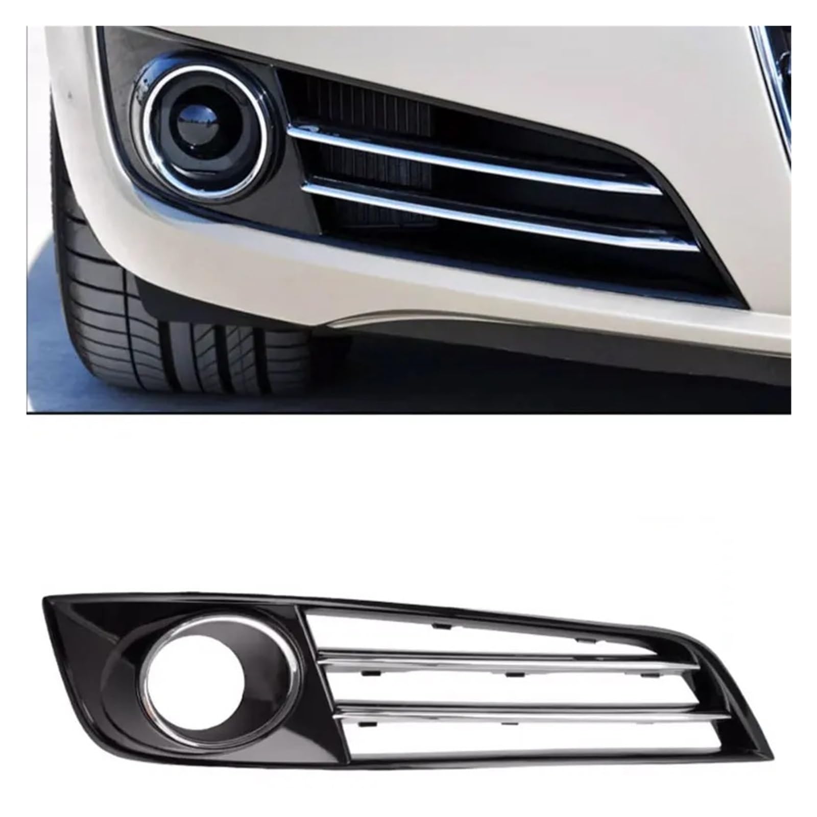 Frontgrills Für Für A8L Für A8 D4 2010 2011 2012 2013 Auto Links Rechts Seite Front Chrom Stoßstange Nebel Licht Kühlergrill Grill Abdeckung Front Bumper Grille(1 Right with Hole) von TPSOBRU