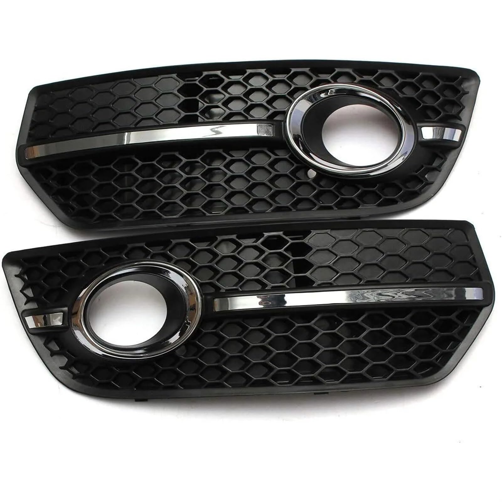 Frontgrills Für Für Q5 2009-2012 Auto Nebelscheinwerfer Racing Grille Frontstoßstange Nebelscheinwerfer Grills Abdeckung Mit Chromstreifen Front Bumper Grille(Chrome) von TPSOBRU