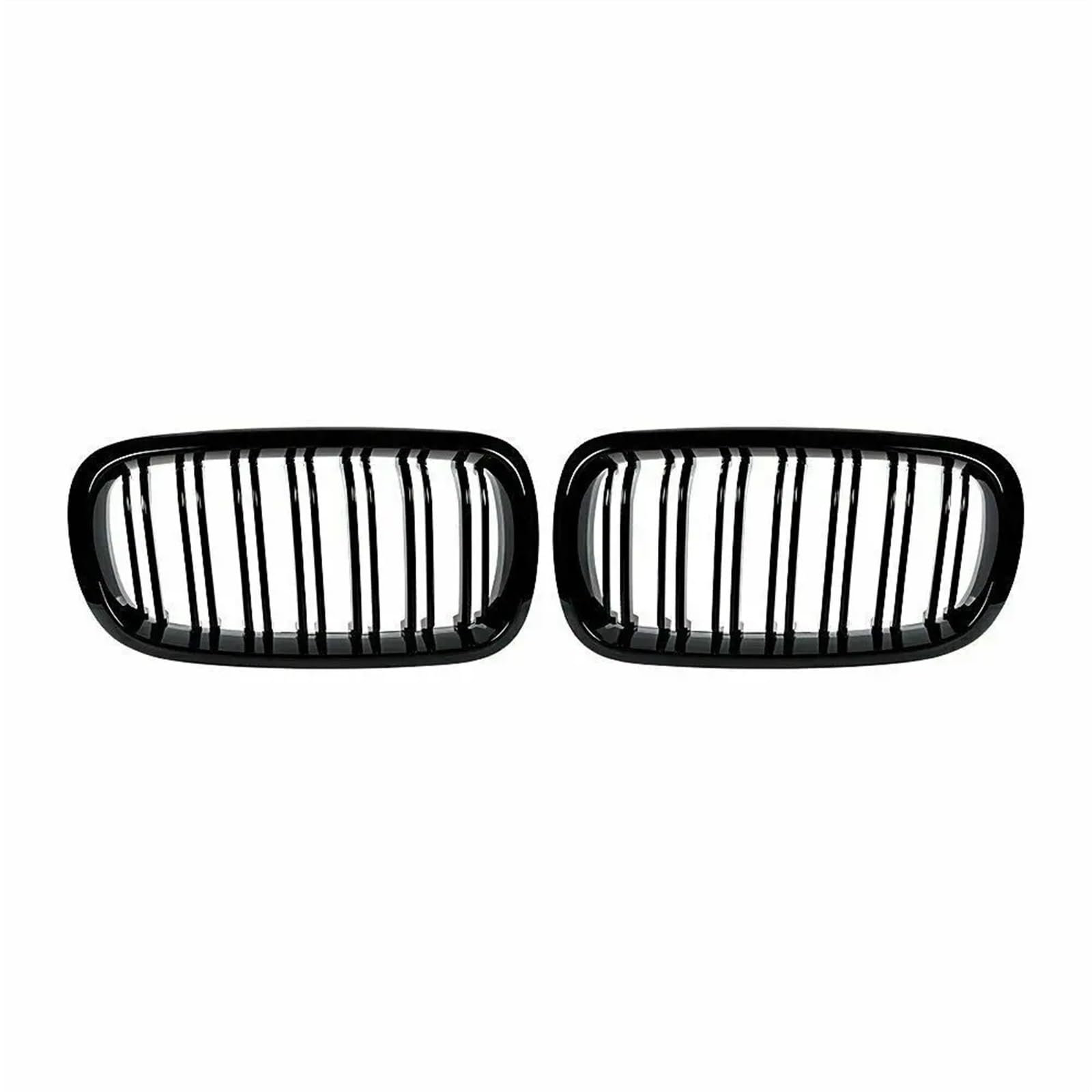 Frontgrills Für X5 F15 X6 F16 X5M F85 X6M F86 2014-2018 Glanz Schwarz Auto Kühlergrill Grill Vorne Niere 2 Linie Doppel Lamellen Front Bumper Grille von TPSOBRU